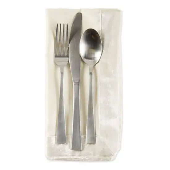 DII&reg; Velvet Trimmed Oversized Napkin, 4ct. Cream {6}