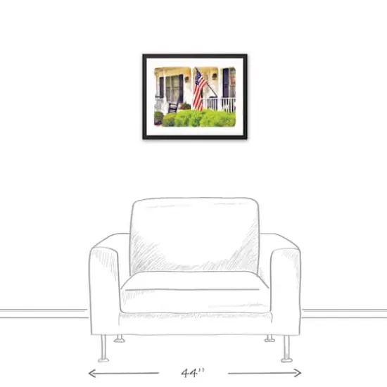 American Porch Black Framed Canvas {5}
