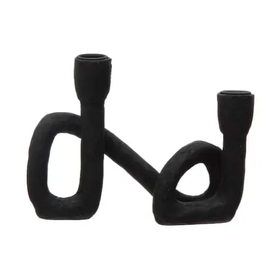Hello Honey&reg; 8.5" Black Resin Taper Holder {1}