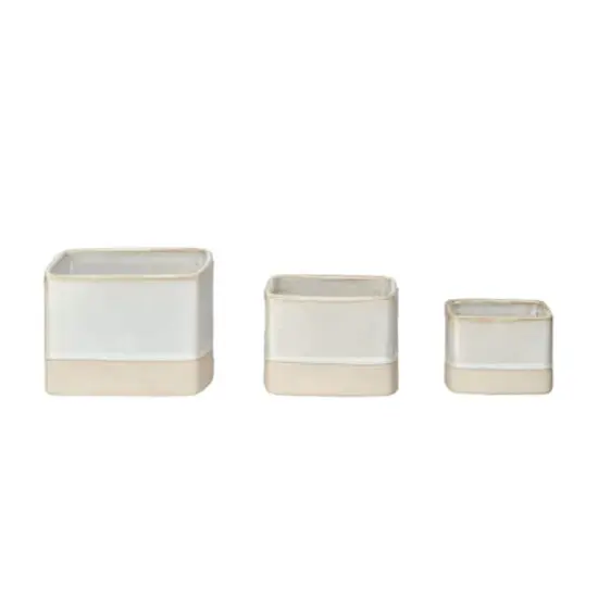 Hello Honey&reg; Cream Ceramic Nesting Container Set {3}