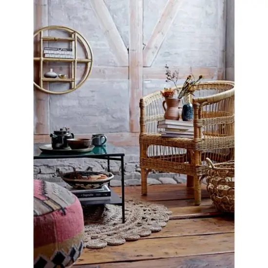 Hello Honey&reg; Natural Boho Hand Woven Jute Rug, 48" {8}