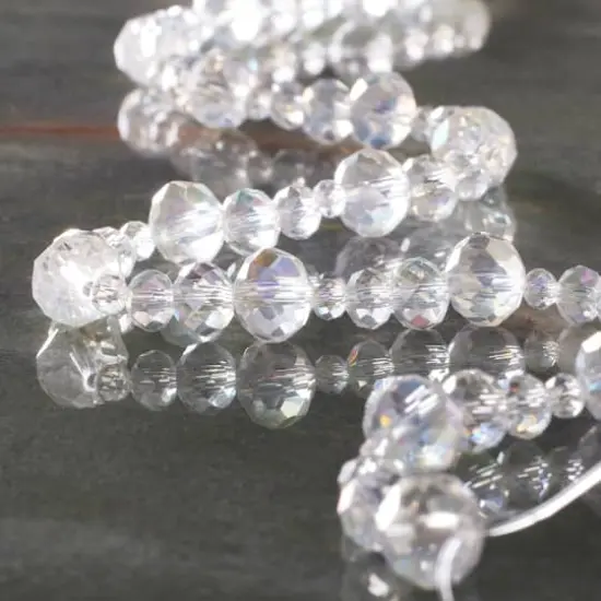 Clear Faceted Glass Rondel Beads by Bead Landing&trade; {3}