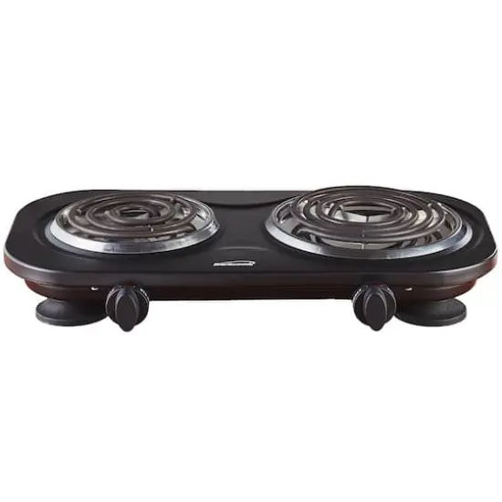 Brentwood Black 1,500 Watt Double Electric Burner {1}
