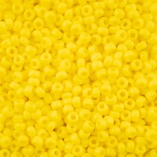 John Bead 11/0 Miyuki Glass Seed Beads, 13g Yellow Opaque {1}
