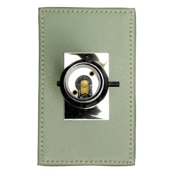 Lalia Home Lexington 21" Sage Green Leather Base Table Lamp with USB Port {11}