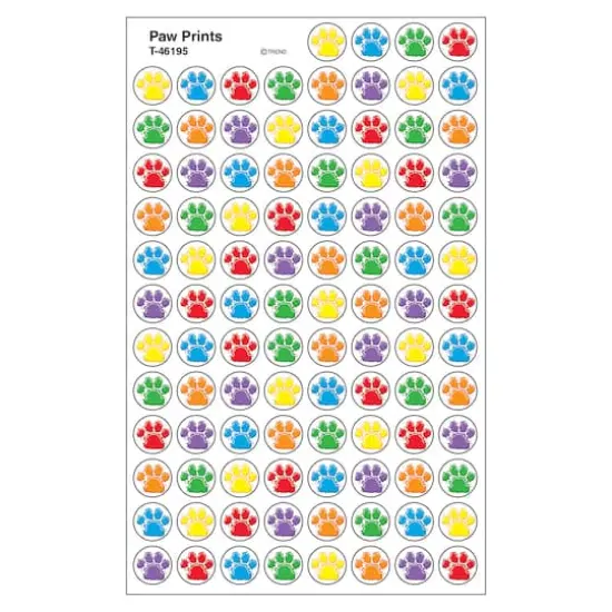 Trend Enterprises&reg; superSpots&reg; Paw Prints Stickers, 6 Packs of 800ct. {3}