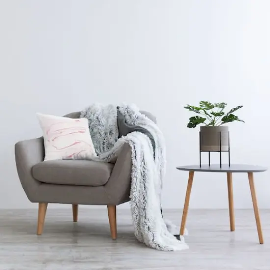 Stupell Industries Delicate Pink Fluid Marbled Lines Shapes Throw Pillow, 18" x 18" {3}