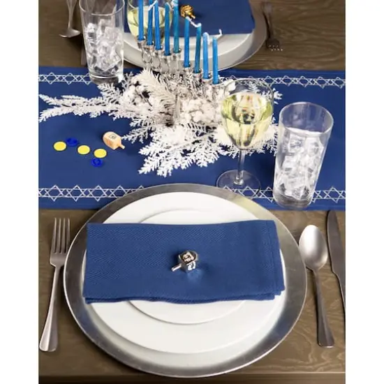 DII&reg; 70" Embroidered Star of David Table Runner {4}