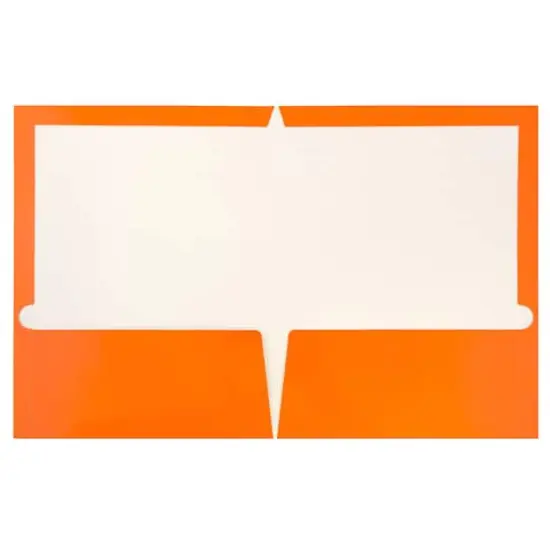 JAM Paper Glossy Laminated Two Pocket Folders, 25ct. Orange {4}