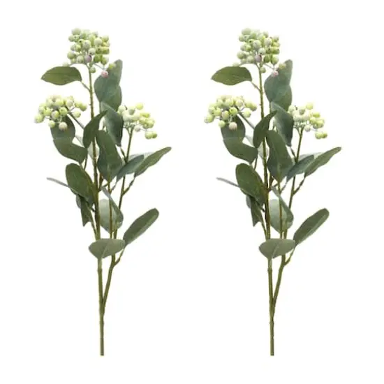 26" White Berry Foliage Sprays, 2ct. {1}