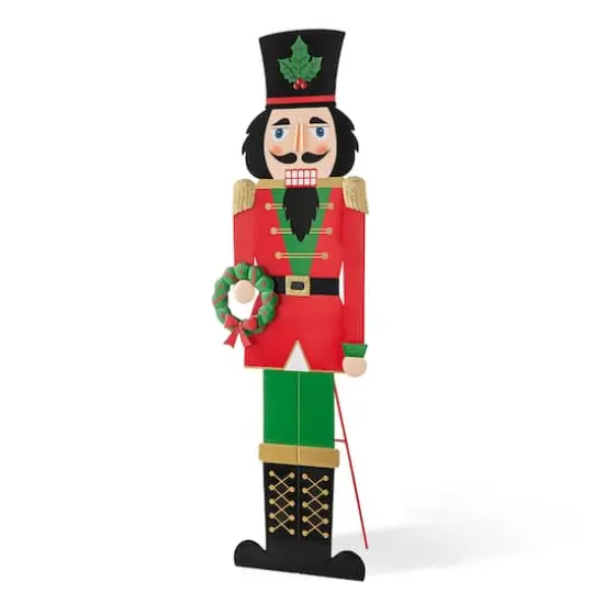 Glitzhome&reg; 60" Metal Nutcracker Porch D&eacute;cor {1}