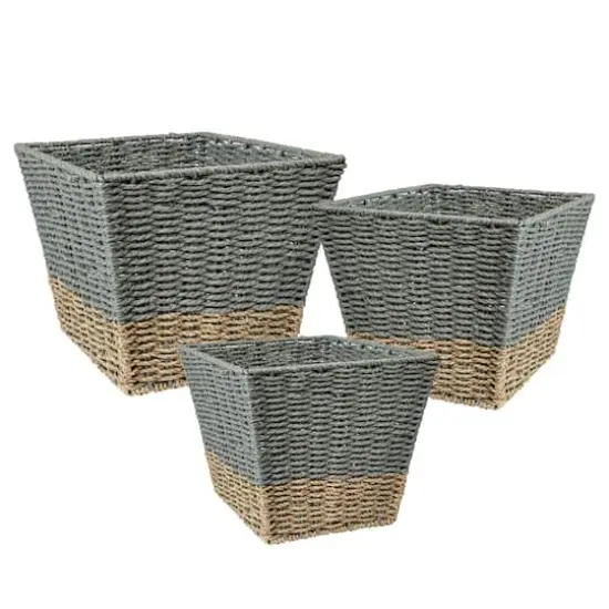 Honey Can Do Seagrass Square Nesting Storage Basket Set {1}