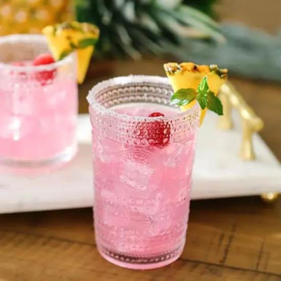 Kate Aspen&reg; 13oz. Beaded Floral Clear Drinking Glasses, 6ct. {3}