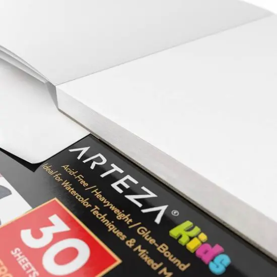 Arteza&reg; Kids 2 Pack Premium Watercolor Paper Pad, 9" x 12" {7}