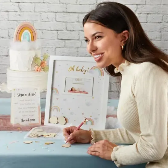 Kate Aspen Boho Rainbow Baby Shower Guest Book Alternative {3}