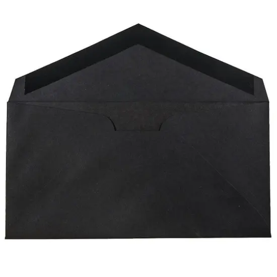 JAM Paper 3.875" x 7.5" Monarch Premium Envelopes, 50ct. Black Linen {4}