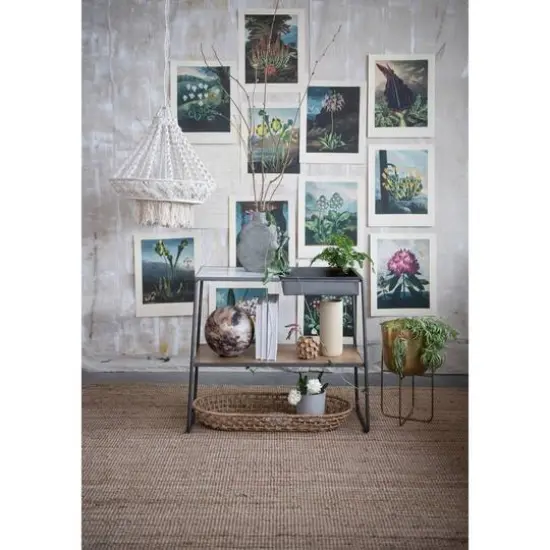 Hello Honey&reg; 16'' Metal and White Marble Console Table {4}