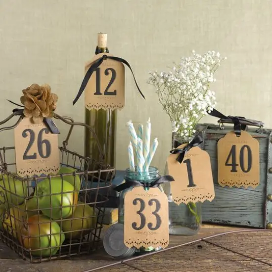 Hortense B. Hewitt Co. Vintage Kraft Table Number Tags {3}