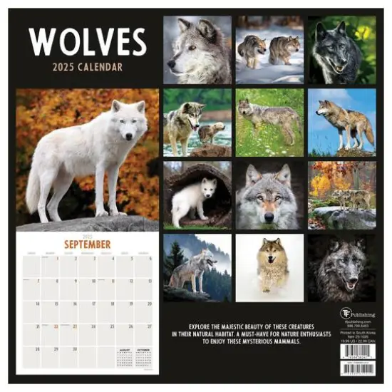 TF Publishing 2025 Wolves Wall Calendar {3}