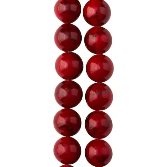 Red Dyed Quartzite Round Beads, 10mm by Bead Landing&trade; {1}