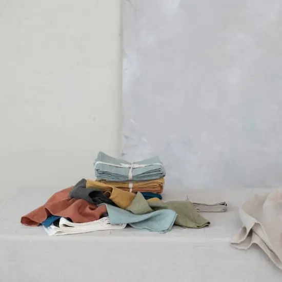 Hello Honey&reg; 10" Square Stonewashed Linen Cocktail Napkins, 4ct. Natural {5}