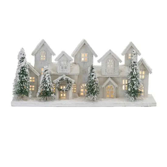 23" LED Flocked Winter Village Display {1}