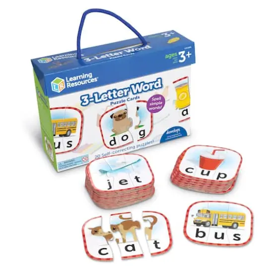 Learning Resources 3-Letter Word Puzzle Cards {1}