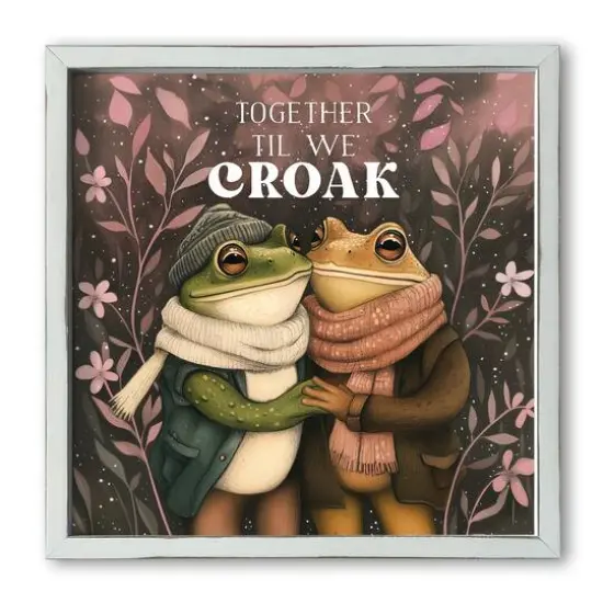 Together Til We Croak White Framed Print {1}