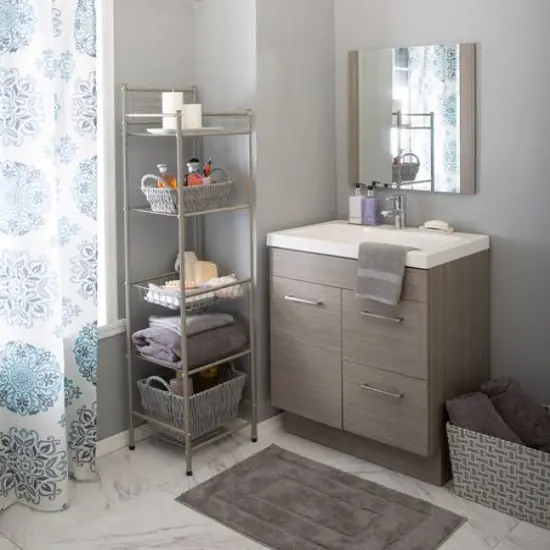 Bath Bliss Satin Nickel Bronze 5-Tier Storage Shelf {5}