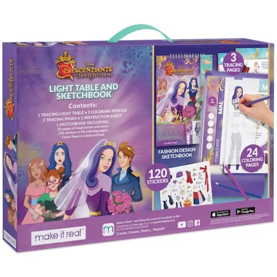 Make it Real&trade; Disney&reg; Descendants Royal Wedding Light Table & Sketchbook {4}