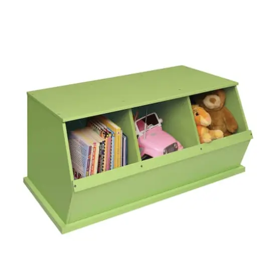 Badger Basket 3 Bin Stackable Storage Cubby Sage {6}