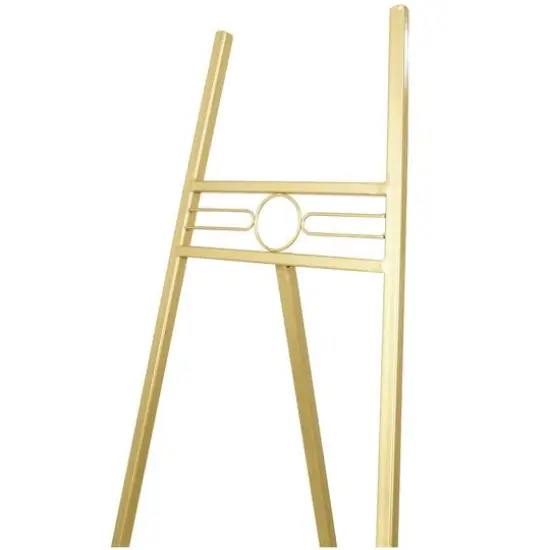55.5" Gold Metal Geometric 3-Tier Display Easel {8}