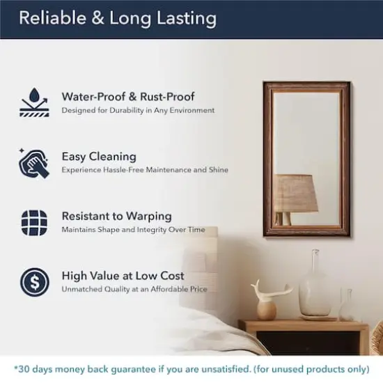 Head West 27.5" Bronze & Copper Oil-Rubbed Framed Wall Mirror {5}