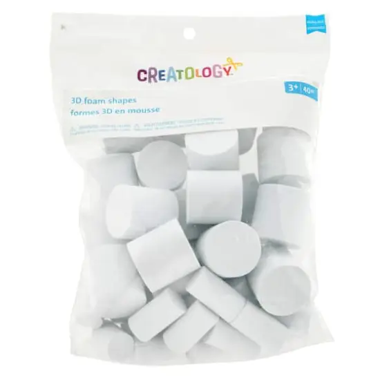 White 3D Foam Cylinders by Creatology&trade; {3}