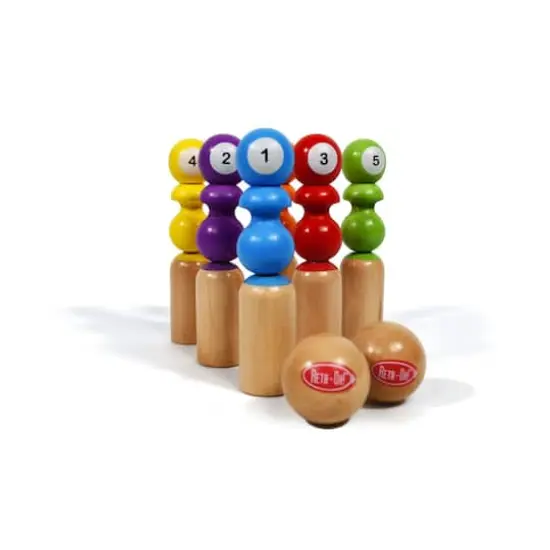 Fun2Give&reg; Retr-Oh!&trade; Wooden Bowling Game {4}