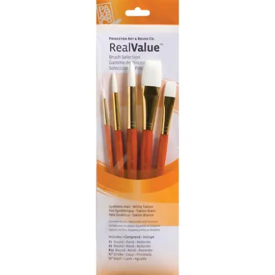 Princeton&trade; RealValue&trade; White Taklon Brush Set {1}