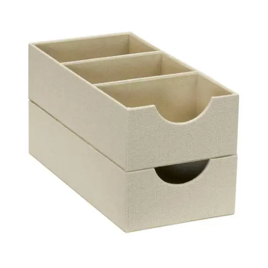 Household Essentials 3-Compartment Drawer Organizers, 2ct. White {8}