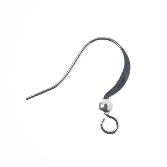 John Bead Must Have Findings 18mm Earwire with Bead, 60ct. Silver {4}