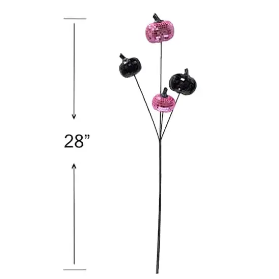 28" Disco Pumpkin Stem by Ashland&reg; Pink/Black {4}