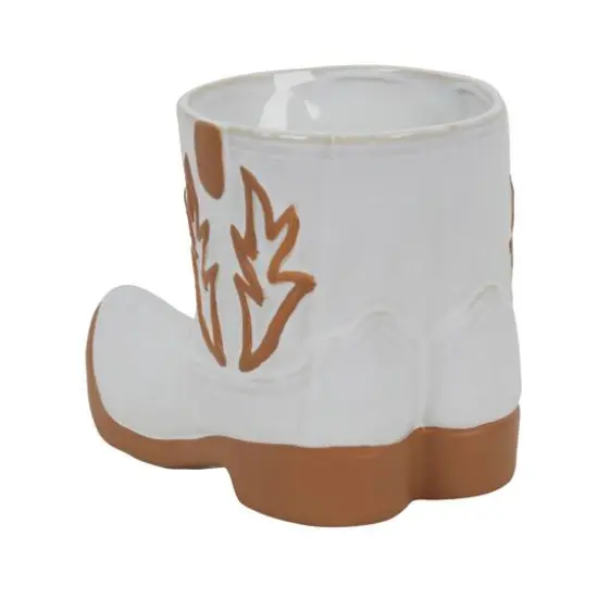 7" White Ceramic Cowboy Boots Tabletop D&eacute;cor by Ashland&reg; {3}