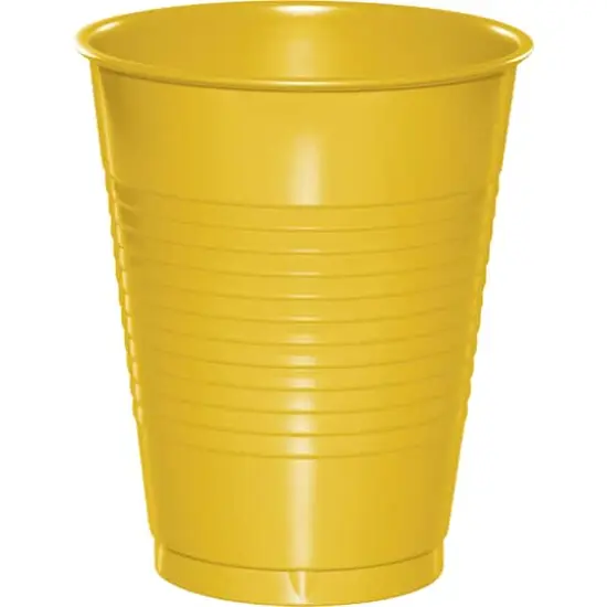 Hoffmaster 16oz. Plastic Cups, 20ct. Yellow {1}