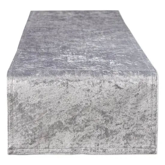 DII&reg; 72" Silver Velvet Table Runner {1}