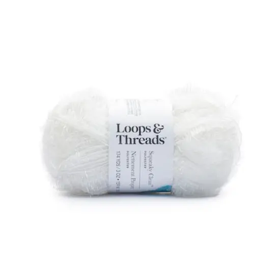Squeaky Clean&trade; Sparkle Yarn by Loops & Threads&reg; Sparkle Snow {1}