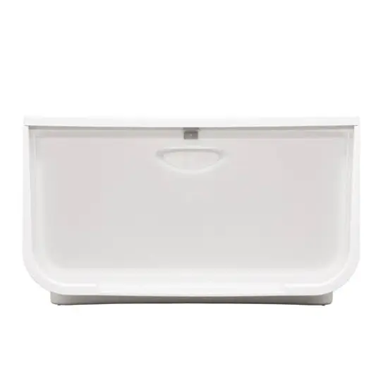 IRIS&reg; 49qt. White & Clear Flap Box {3}