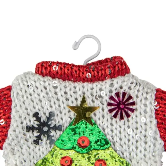 Knitted Ugly Sweater with Hanger Yarn Christmas Tree Ornament {6}