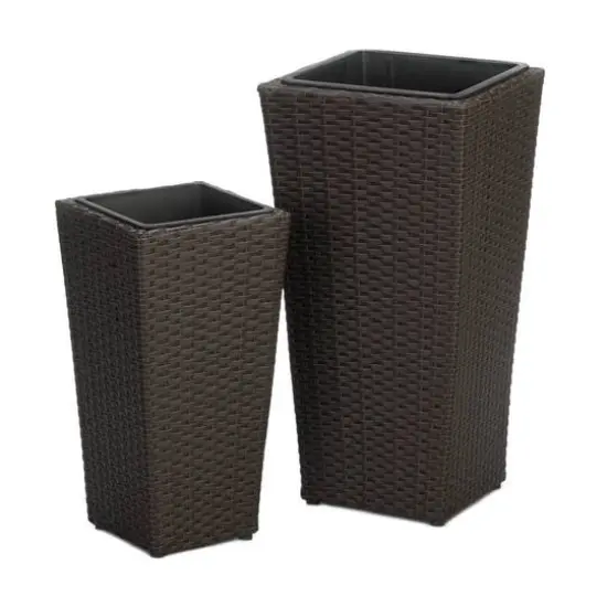 Summerfield Terrace Tuscany Wicker Tall Planter Set {1}