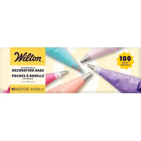 Wilton&trade; 16" Disposable Plastic Decorating Bags, 100ct. {1}