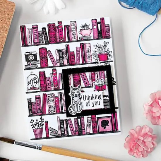 Hero Arts&reg; PolyCLEAR&reg; Bookcase Peek-A-Boo Clear Stamp Set {5}