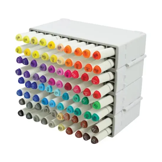 Deflecto&reg; White/Clear Expandable Accordion Marker Organizer {3}