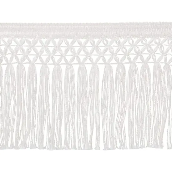 Simplicity&reg; 6" x 10yd. White Chainette Trellis Fringe {3}
